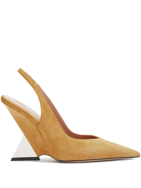  The Attico Slingback Geometric-heel Pumps - Yellow 