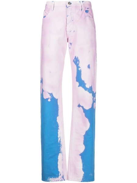  The Attico Tie-dye Pattern Denim Jeans - Blue 