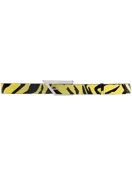  The Attico Two-tone Buckle Belt - Yellow 