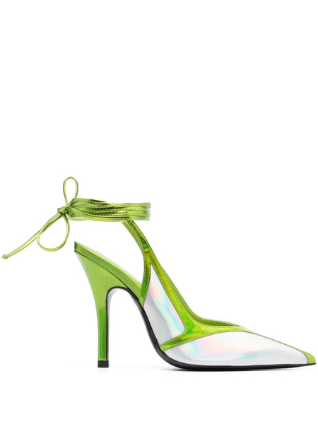  The Attico Venus Leather Pumps - Green 