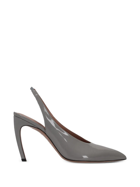  The Attico Viper Slingback Pumps - Grey 