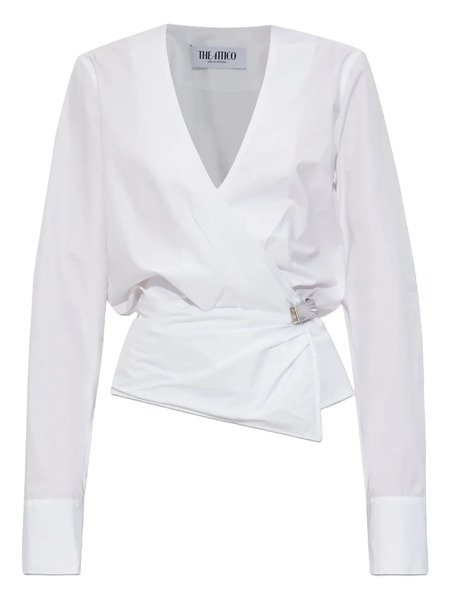  The Attico Wrap-design Blouse - White 