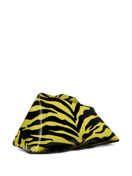  The Attico Zebra-print Clasp Clutch - Yellow 