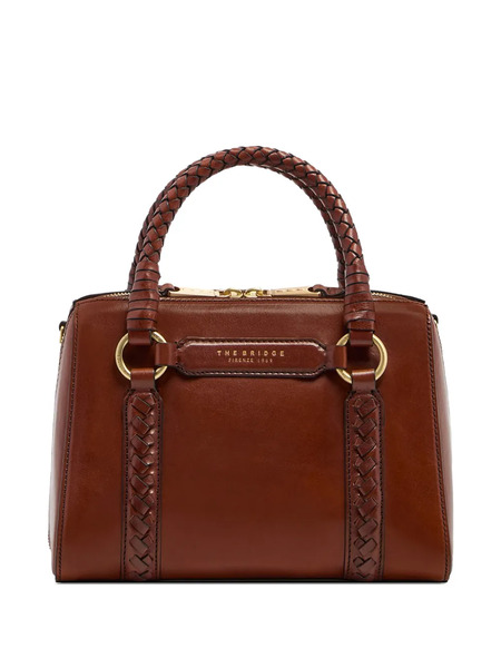 The Bridge Laura Wow Braided-handle Leather Mini Bag - Brown 
