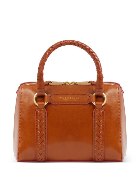  The Bridge Laura Wow Braided-handle Leather Mini Bag - Brown 