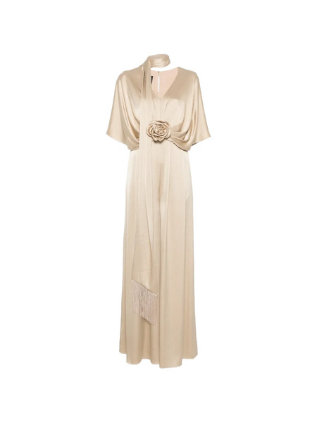  The Couture Club Flower-appliqué Jumpsuit - Neutrals 
