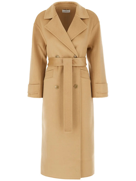  The Dynamis Studio Belted Wool Coat - Brown 