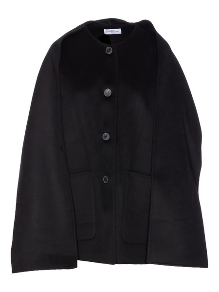  The Dynamis Studio Button-fastening Cape Coat - Black 
