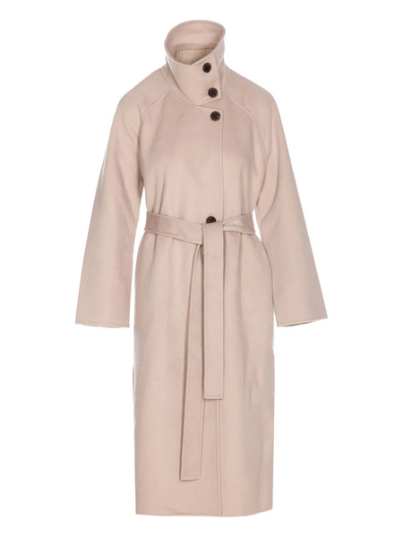  The Dynamis Studio Paris Belted Classic-collar Coat - Neutrals 