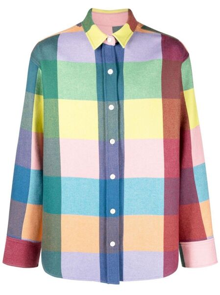  The Elder Statesman Checked Shirt - Blue 
