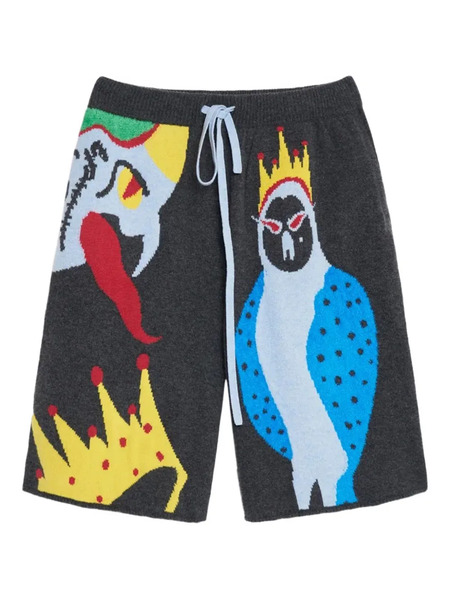  The Elder Statesman Mythical Creatures Shorts - Grey 