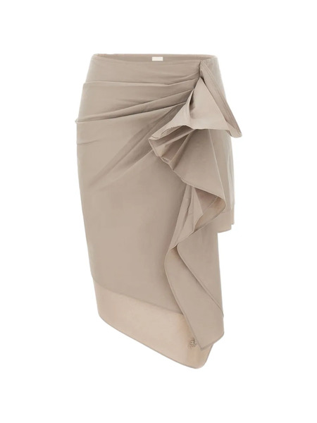  The Garment Cyprus Asymmetric Draped Skirt - Neutrals 