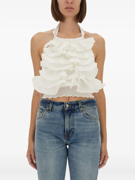  The Garment Cyprus Ruffled Halter Top - White 