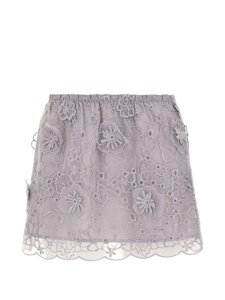  The Garment Sydney Floral Embroidered Skirt - Grey 