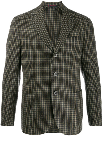  The Gigi Single-breasted Checked Blazer - Green 