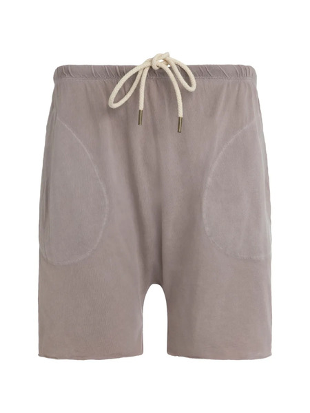  The Great. Drawstring Cotton Shorts - Neutrals 