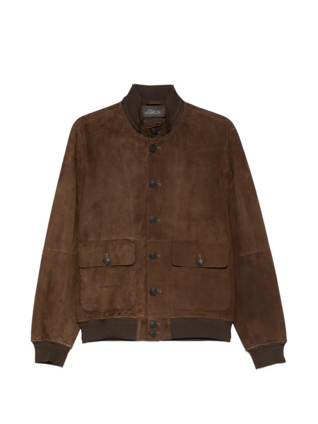  The Jackie Leathers Button Pocket Jacket - Brown 