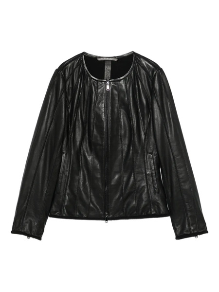  The Jackie Leathers Galaxia Zip Leather Jacket - Black 