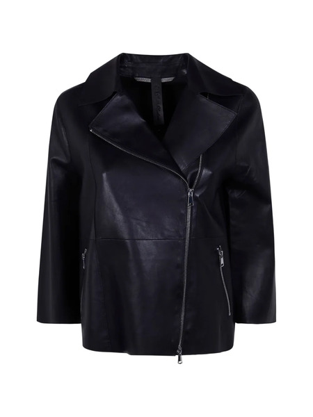  The Jackie Leathers Zip-up Leather Jacket - Black 