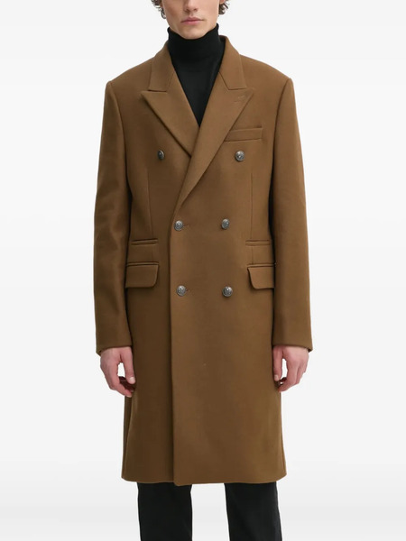  The Kooples Double-breasted Peak-lapel Coat - Brown 