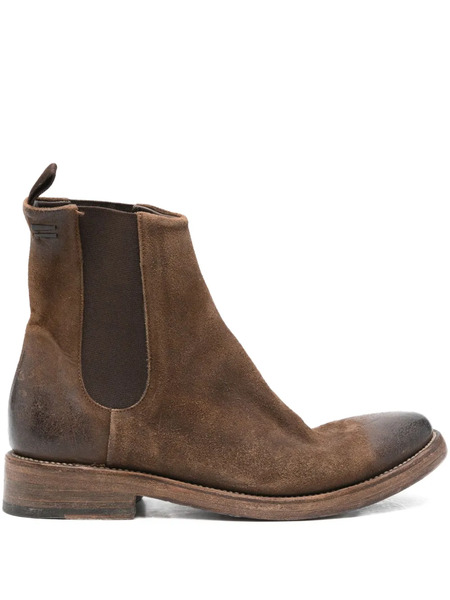  The Last Conspiracy Marco Elastic-panel Waxed-suede Chelsea Boots - Brown 
