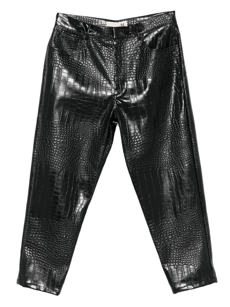  The M Crocodile-effect Trousers - Black 