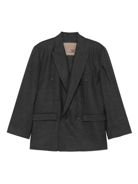 The M Double-breasted Fitted Jacket - Grey 