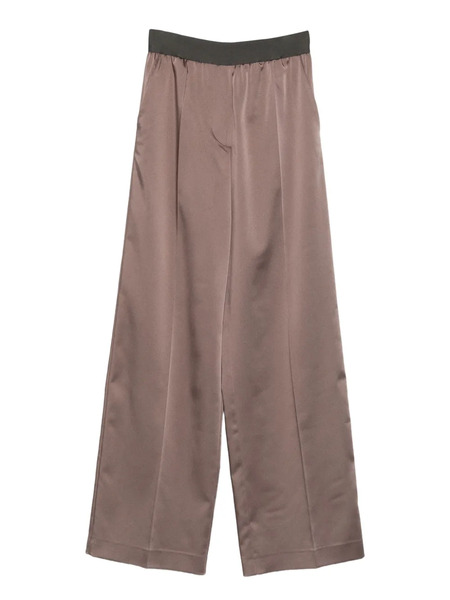  The M Wool Wide-leg Trousers - Brown 