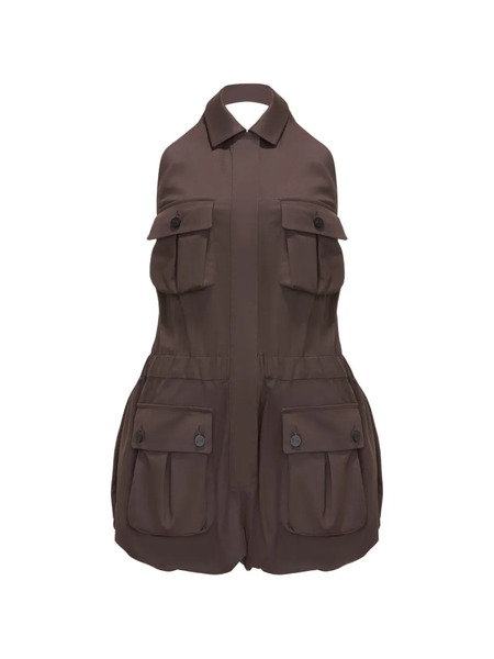  The Mannei Collared Jumpsuit - Brown 