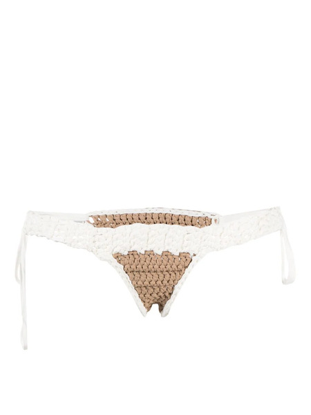  The Mannei Crochet-knit Bikini Bottom - White 