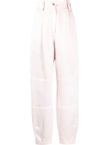  The Mannei Volterra High-waisted Satin Trousers - Pink 
