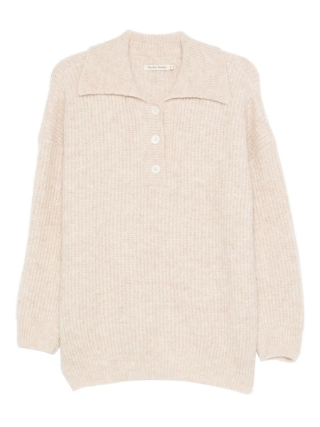  The New Society Ribbed Polo Top - Neutrals 