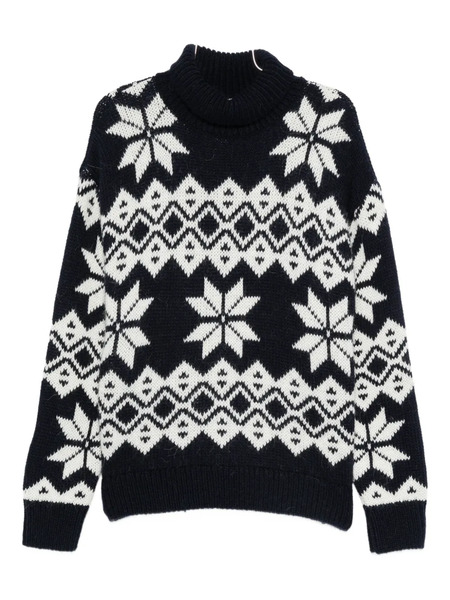  The New Society Snowflake-embroidered Sweatshirt - Blue 