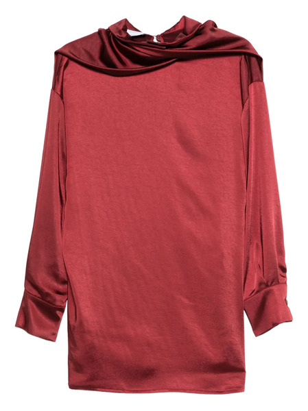  The Nina Studio Cowl-neck Blouse - Red 