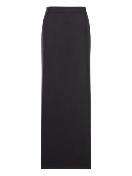  The Nina Studio Pinstripe Pencil Maxi Skirt - Black 