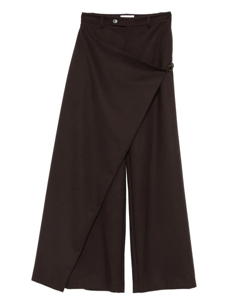  The Nina Studio Wrap-design Trousers - Brown 