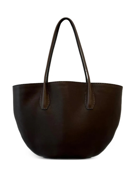  The Row Alger Leather Tote Bag - Brown 
