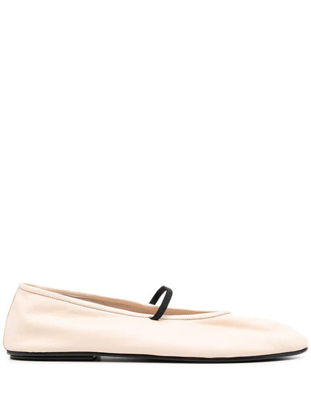  The Row Almond-toe Elasticated-strap Ballerina Flats - Neutrals 