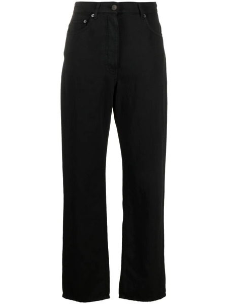  The Row Cotton-blend Wide-leg Jeans - Black 