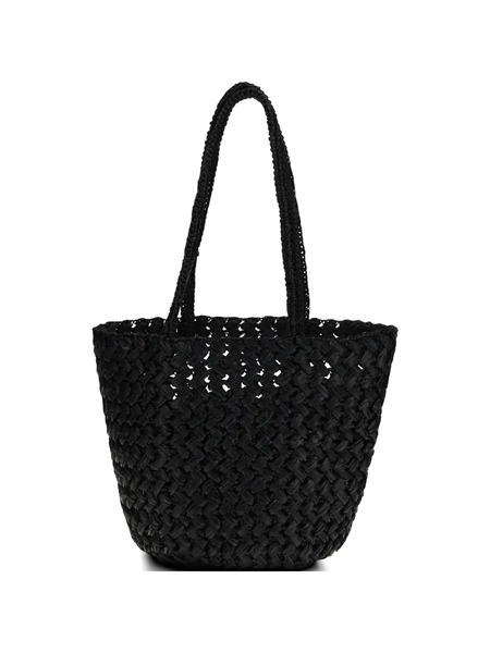  The Row Estelle Braided Tote Bag - Black 