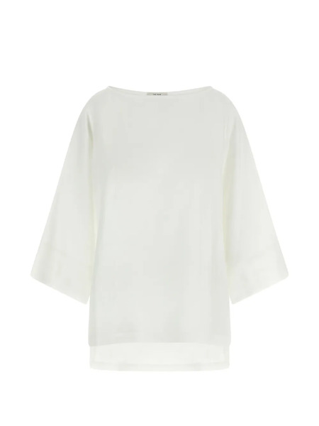  The Row Junia Boat-neck Blouse - White 