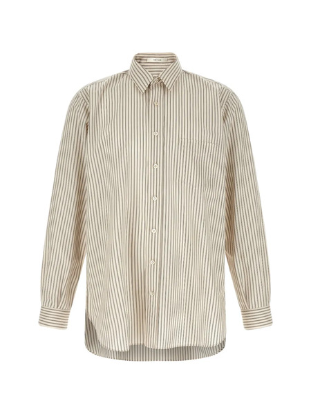  The Row Kardiff Striped Cotton Shirt - Neutrals 