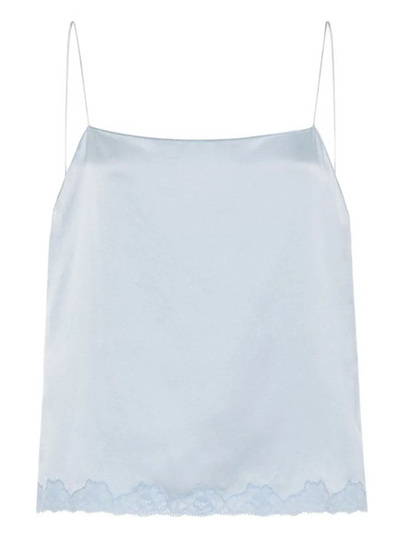  The Row Kilari Lace-trimmed Silk Top - Blue 