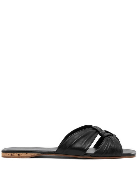  The Row Knot-detail Leather Sandals - Black 
