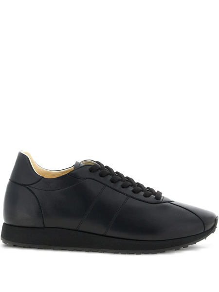  The Row Lace-up Leather Sneakers - Black 