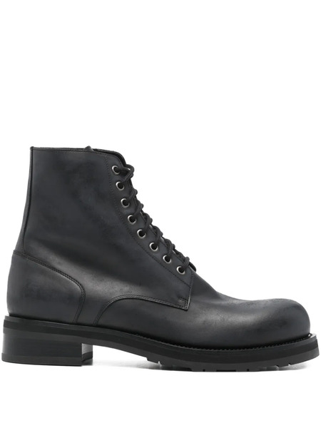  The Row Leather Boots - Black 