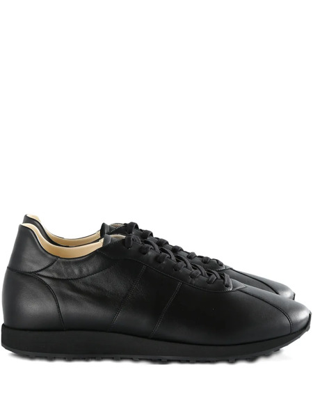  The Row Leather Lace-up Sneakers - Black 