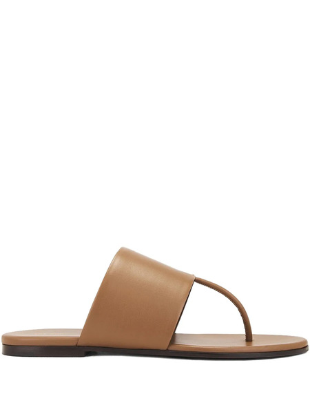  The Row Leather Thong Sandals - Brown 
