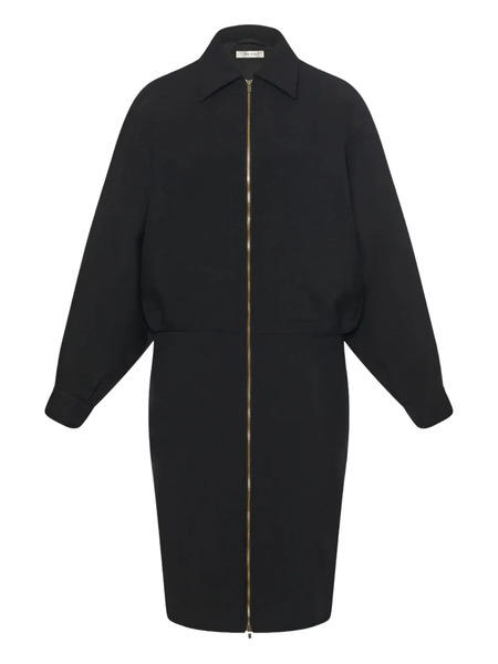  The Row Mave Zip-front Balloon-sleeve Dress - Black 
