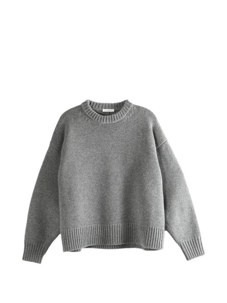  The Row Ophelia Ribbed Crew-neck Sweater - Grey 